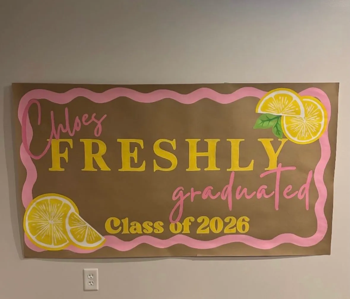 Class of 2026 Grad — hand-painted banner