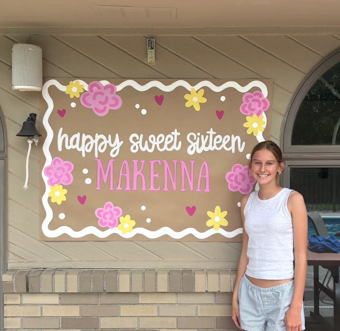Makenna — Sweet 16 — hand-painted banner