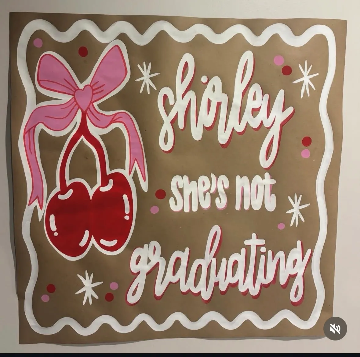 She's Not... Shirley — hand-painted small banner